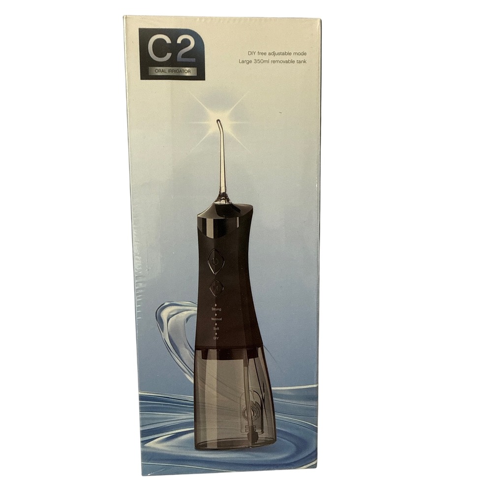 C2 Intelligent Oral Irrigator‎ Cordless Water Flosser 350ml Mode C2-Black New